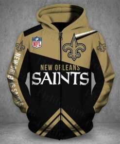 New Orleans Saints 2 Hoodie Zip Hoodie 3D