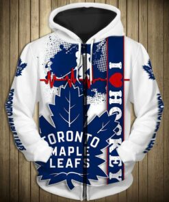 Toronto Maple Leafs 1 Zip Hoodie 3D L98