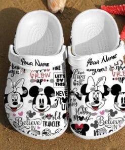 Custom name Mickey Minnie Mouse Rubber Crocs