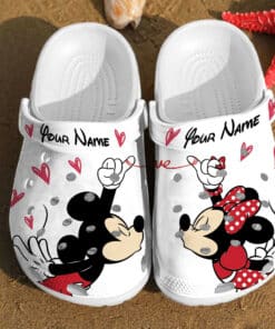 Personalized Mickey Minnie Kiss Disney Pattern Couple Mouse Unique Crocs