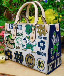 Notre Dame Fighting Irish Leather Handbag L98