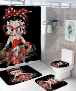 Betty Boop 1 Shower Curtain Toilet &amp; Rugs Set L98