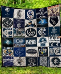 Carlton Blues Quilt Blanket L98