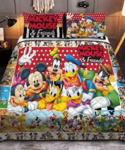 Donald Duck And Mickey Mouse Quilt Bedding L98