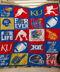 Kansas Jayhawks 2 Blanket Quilt t