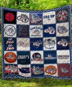 Gonzaga Bulldogs 2 Blanket Quilt L98