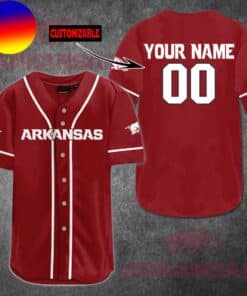 Arkansas Razorbacks Baseball Jersey Shirt