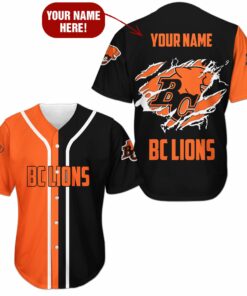 BC Lions Baseball Jersey Shirt L98
