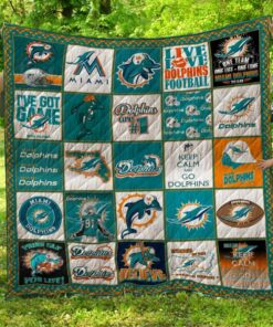 Miami Dolphins 3 Quilt Blanket t