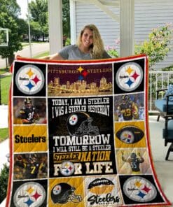 Pittsburgh Steelers 4 Quilt Blanket L98
