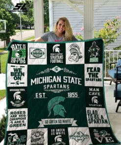 Michigan State Spartans 1 Quilt Blanket t