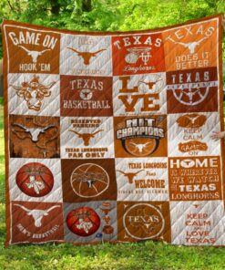 Texas Longhorns 2 Quilt Blanket t