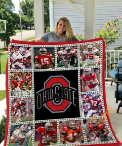Ohio State Buckeyes 4 Quilt Blanket t