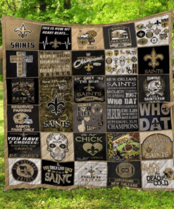 New Orleans Saints 3 Blanket Quilt t