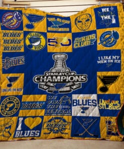 St. Louis Blues 3 Quilt Blanket t